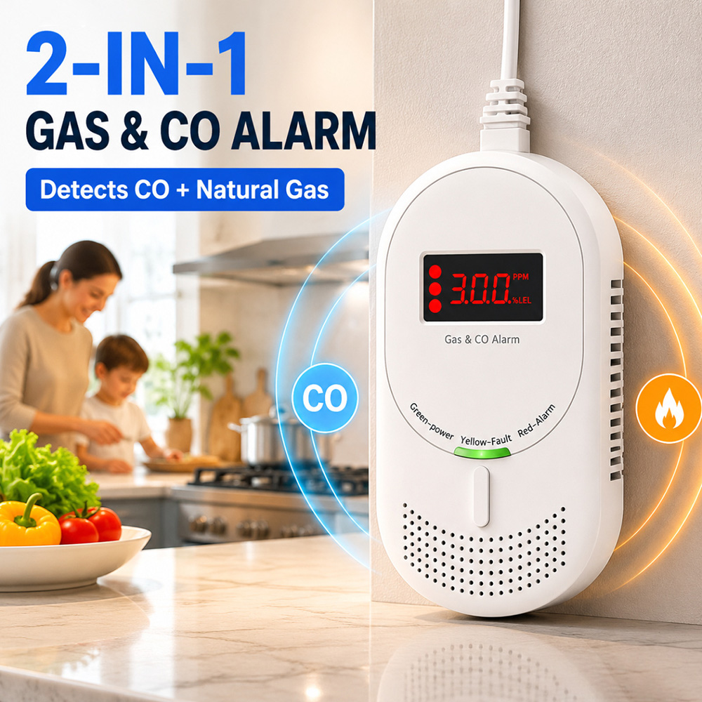 CCEsafety Zigbee Tuya Gas CO D - Co Detector Plug ulasan dan harga