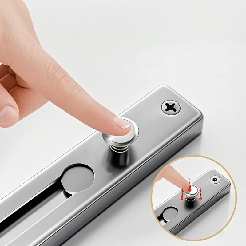 No Drill Stainless Steel Secur - Security Chain Door ulasan dan harga
