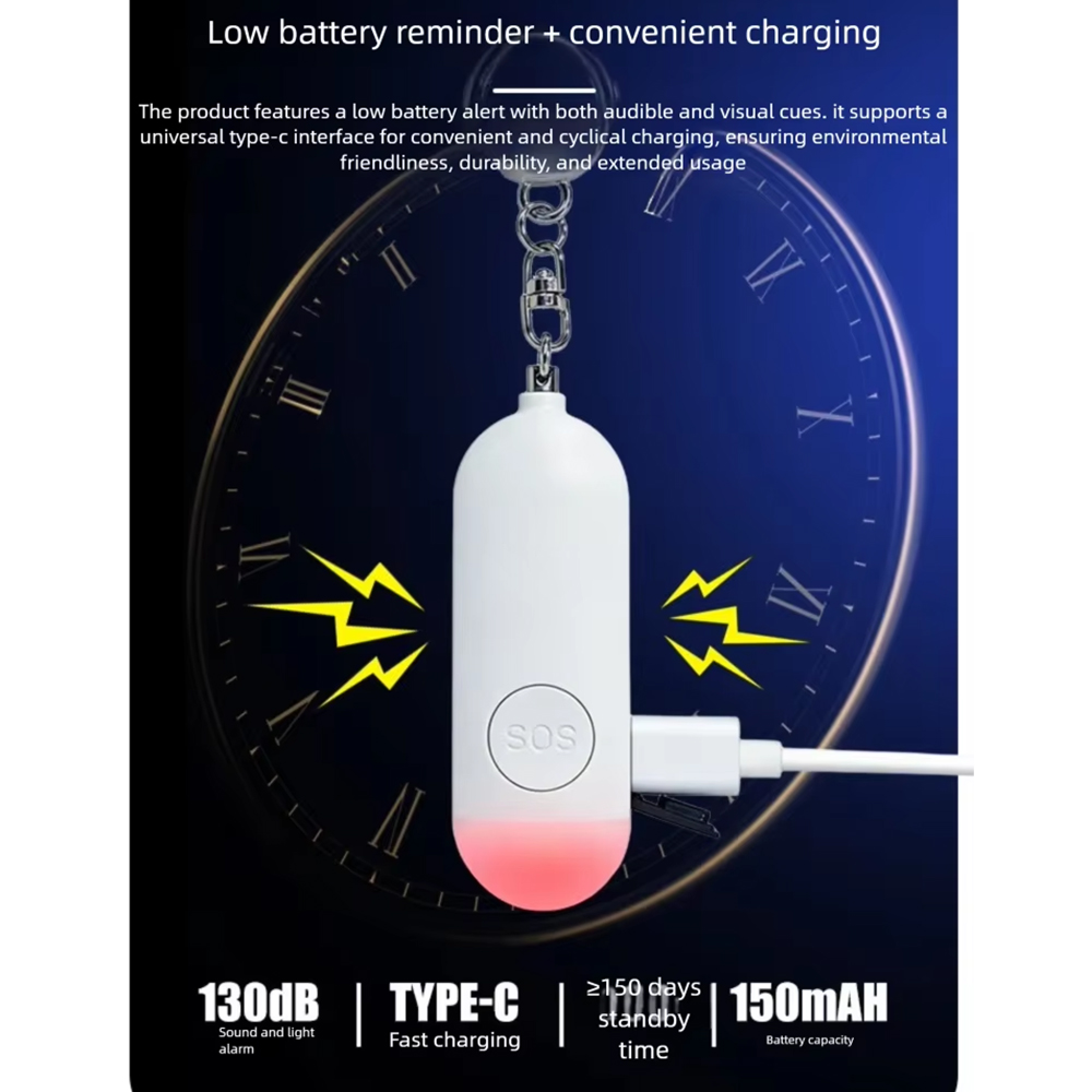 Self Defense Alarm LED Light R - Personal Alarm Keychain ulasan dan harga