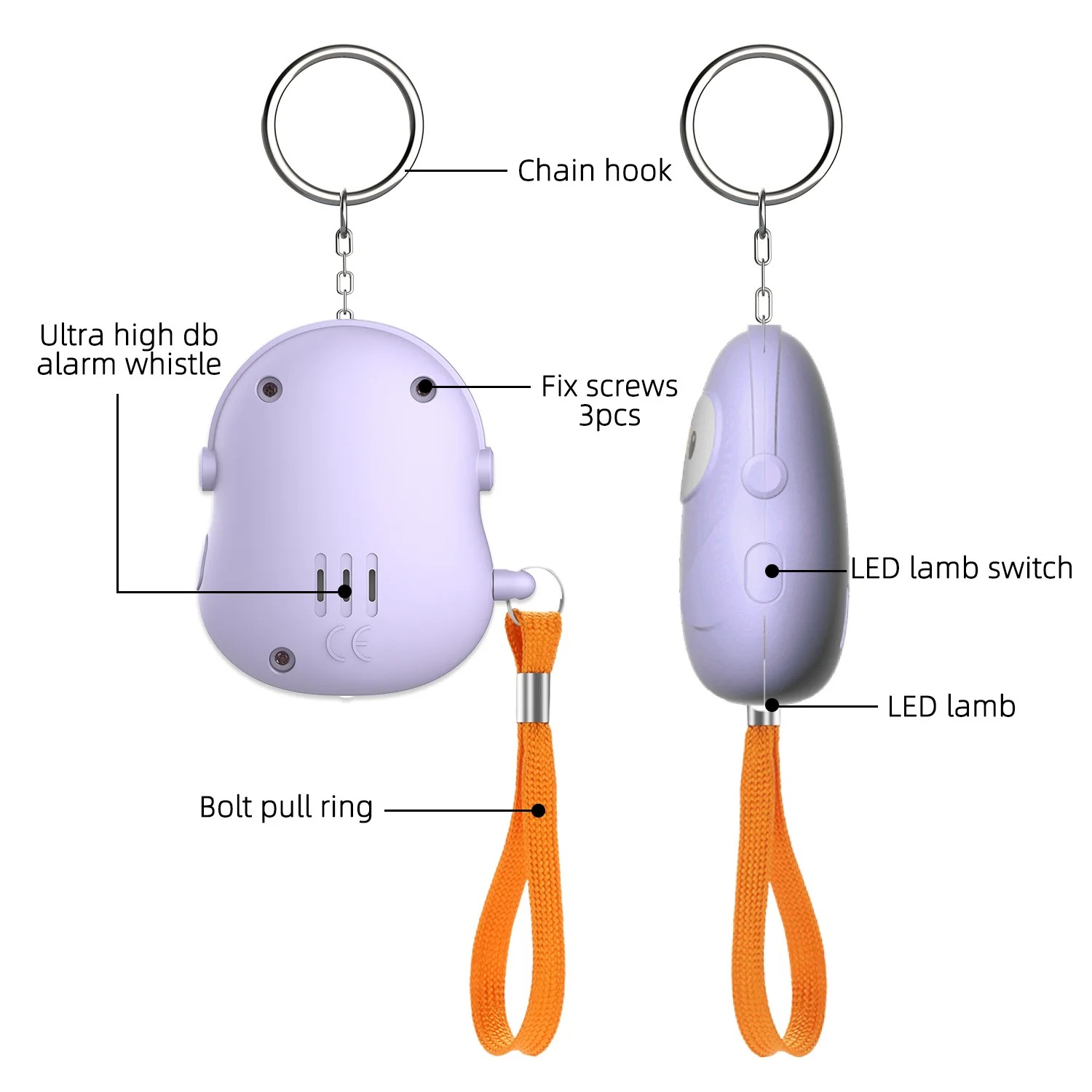 Personal Self Defense 5Pcs Ala - Personal Alarm Keychain ulasan dan harga
