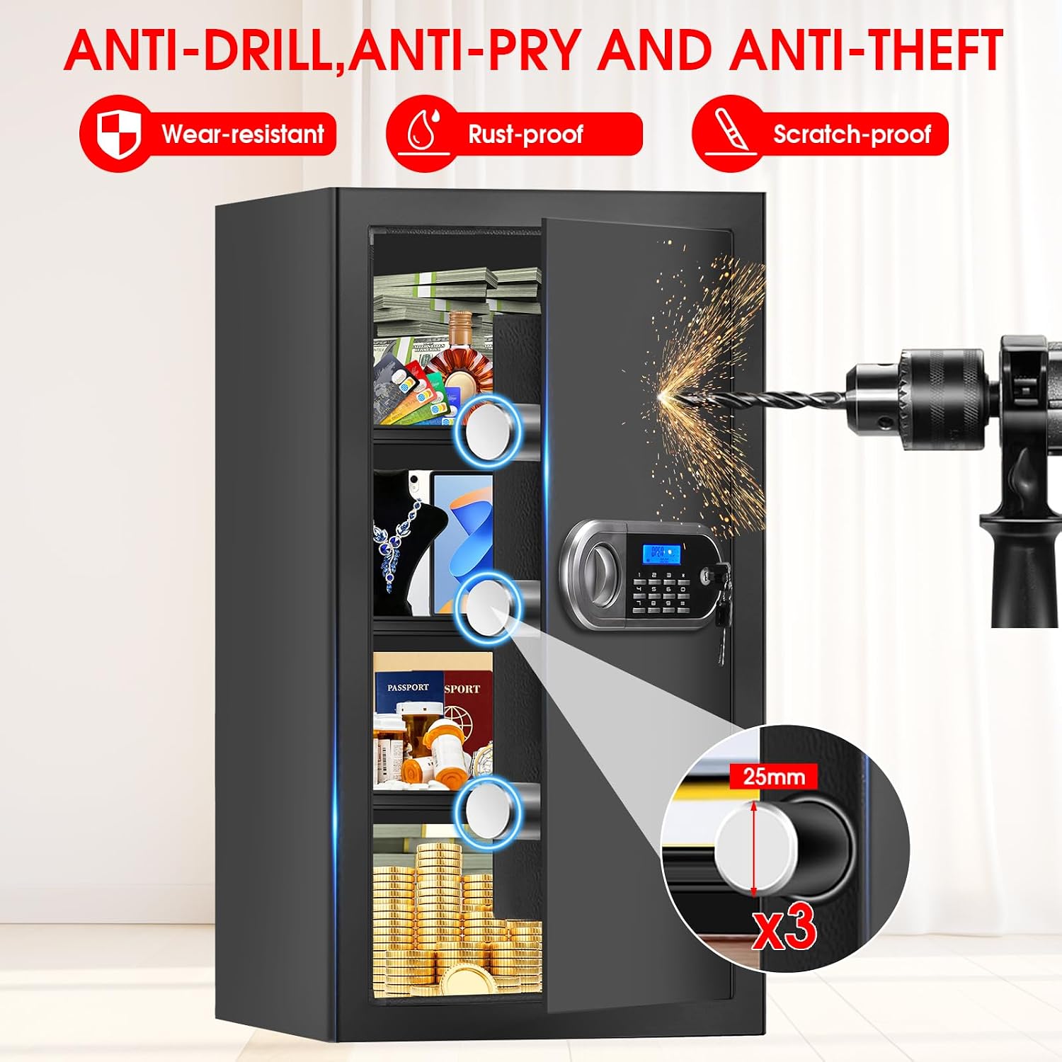 Fire Proof Safe for Home Docum - Fire Safe Document ulasan dan harga