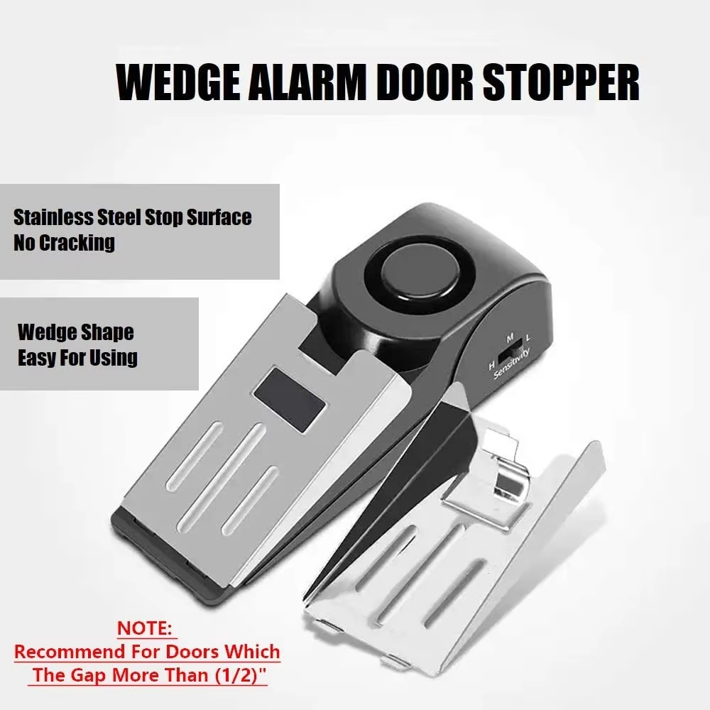 120db Wireless Stainless Steel - Door Stop Alarm ulasan dan harga