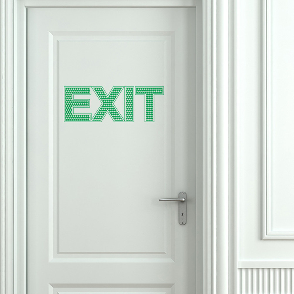 Emergency Exit Wall Sticker Lu - Emergency Exit Sign ulasan dan harga