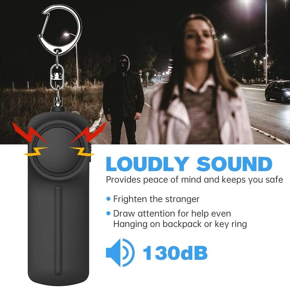130dB Loud Personal Security A - Personal Alarm Keychain ulasan dan harga