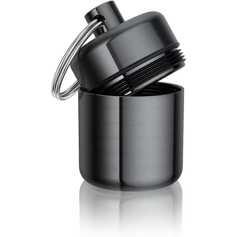 Mini Keychain Pill Box, Alumin - Medicine Cabinet Lock ulasan dan harga