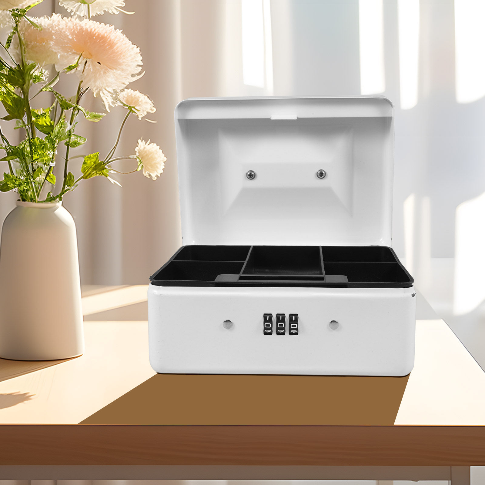 Steel Cash Box Combination Loc - Lockbox Key Secure ulasan dan harga