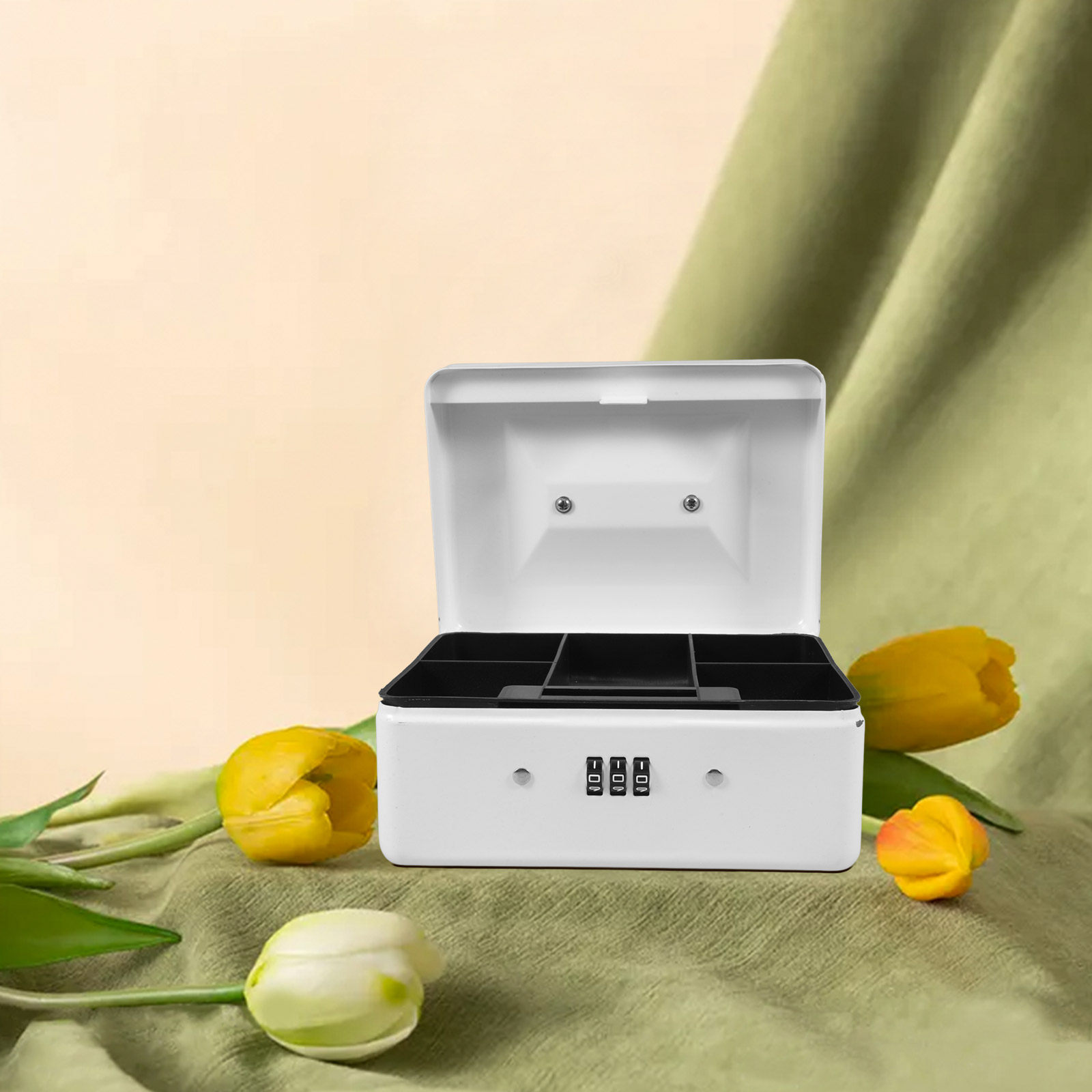 Steel Cash Box Combination Loc - Lockbox Key Secure ulasan dan harga