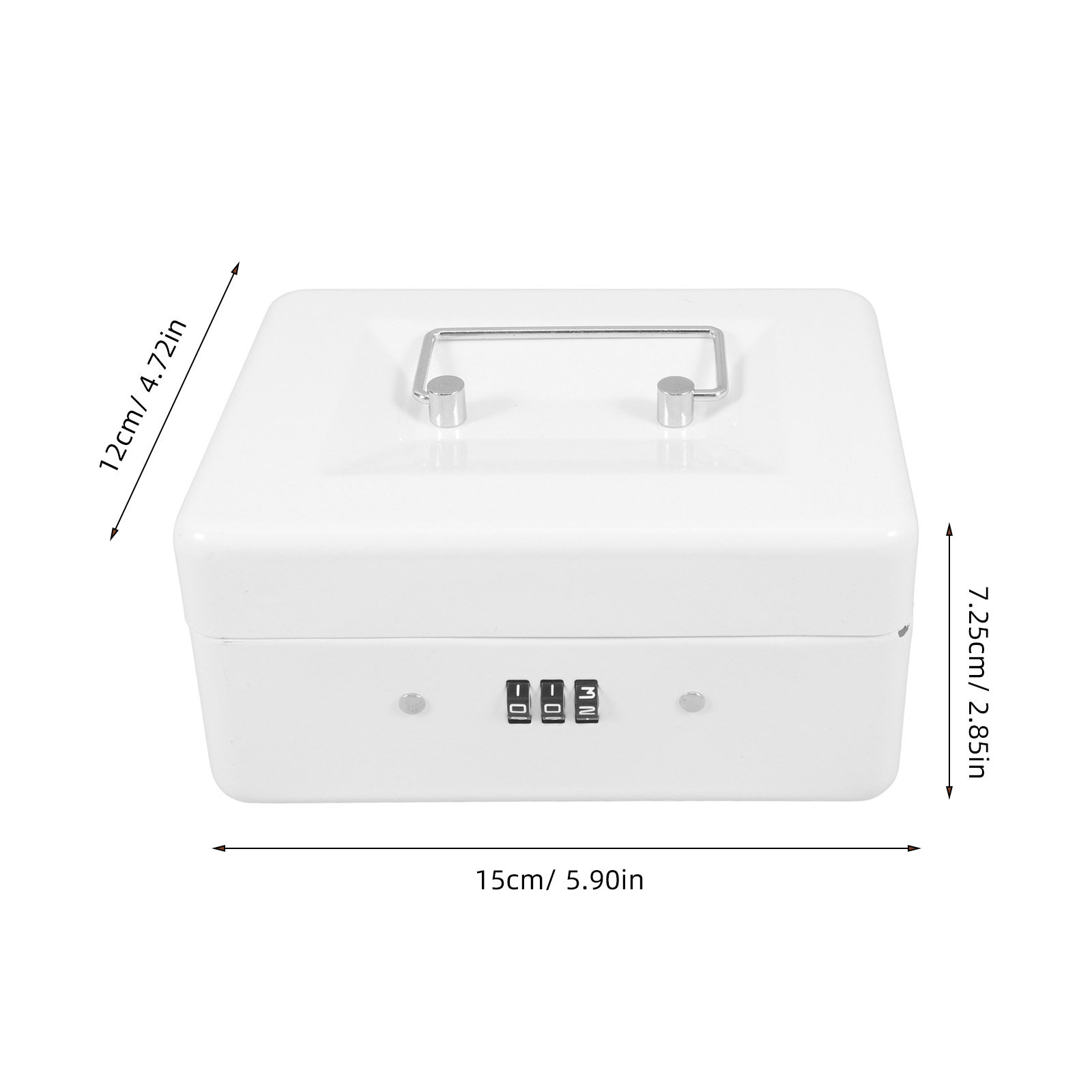 Steel Cash Box Combination Loc - Lockbox Key Secure ulasan dan harga