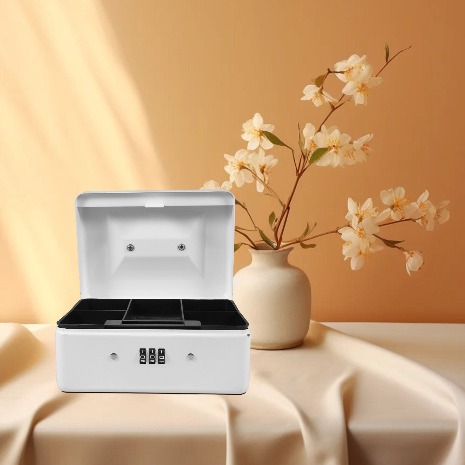 Steel Cash Box Combination Loc - Lockbox Key Secure ulasan dan harga