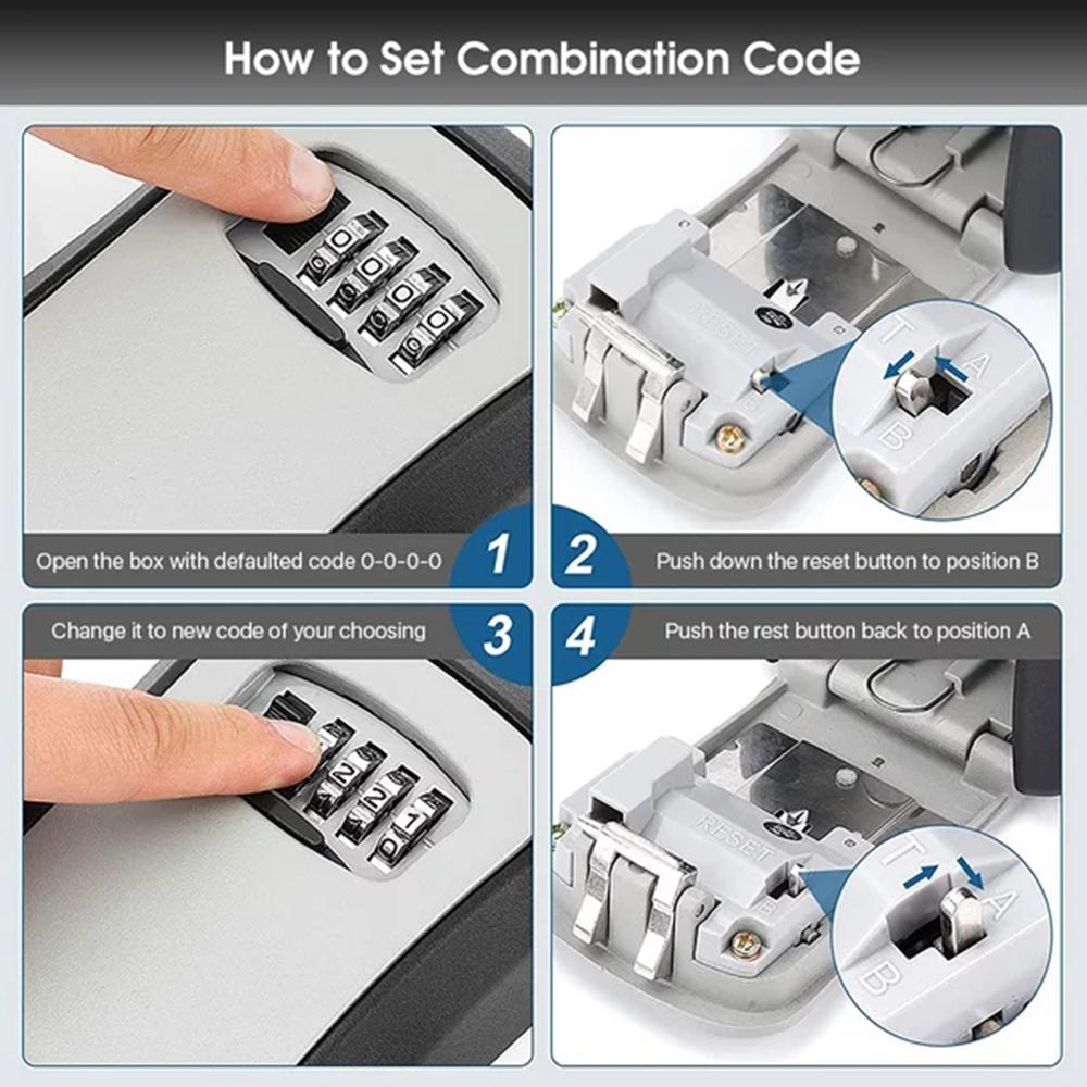 Wall-Mounted Key Storage Box P - Lockbox Key Secure ulasan dan harga